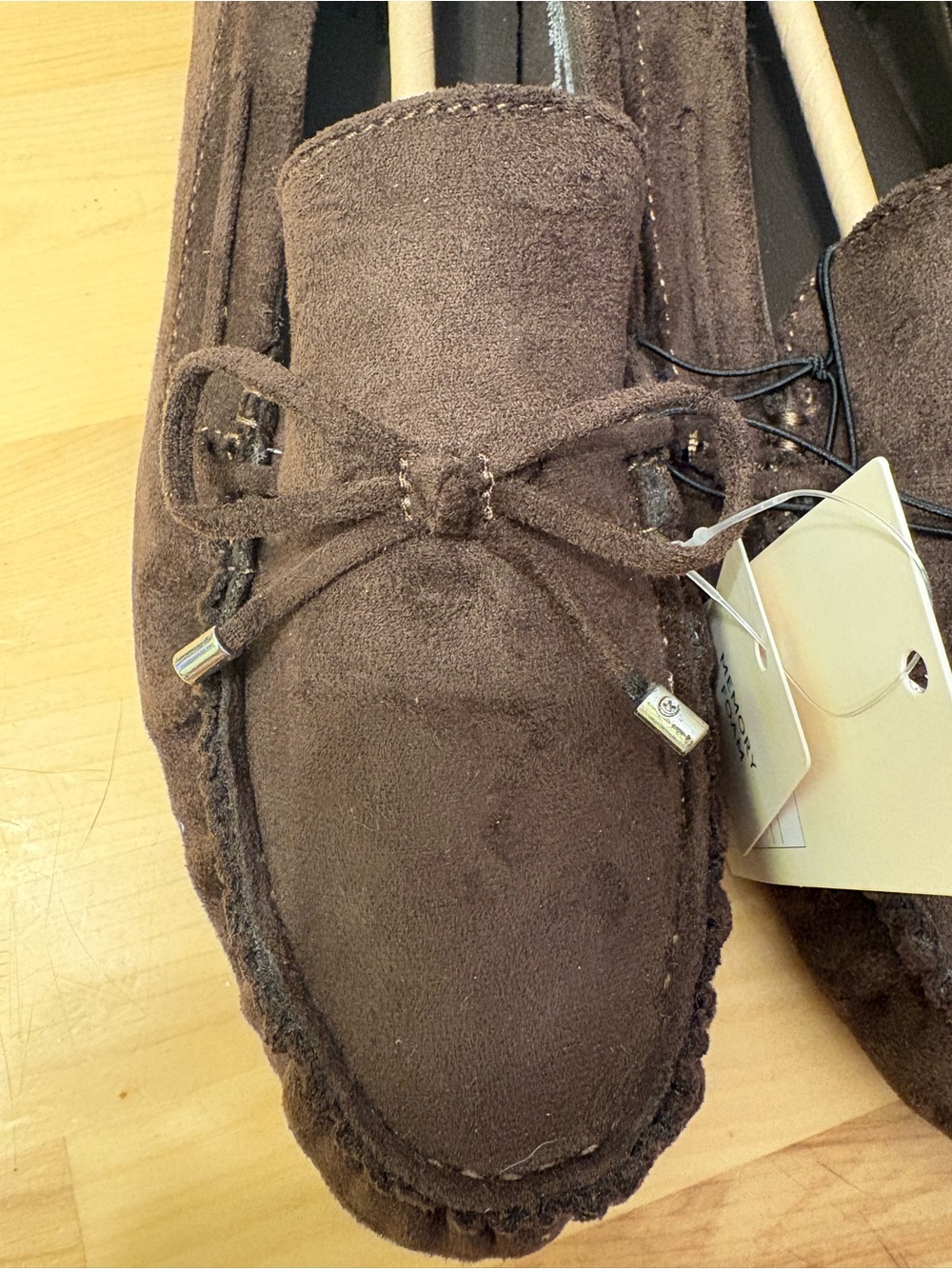 Universal Thread Dark Brown Suede Moccasin Loafers with Tie Detail - Picture 10 of 10